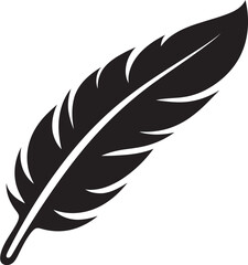 Vector Feather Design Minimalistic Logo Concept Simplistic Feather Icon Contemporary Logo Graphics