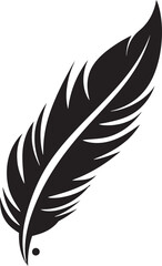 Obraz premium Feather Vector Emblem Symbolizing Vector Logo Sophistication Minimalist Feather Symbol Precision in Vector Logo Crafting