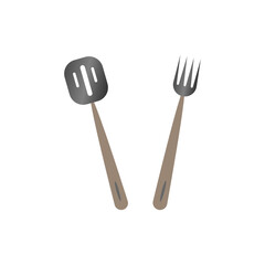 cutlery fork and spoon icon vector illustration design