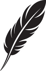 Elegant Feather Icon Vector Logo Elegance Unveiled Minimalist Feather Design Crafting Iconic Logo Graphics