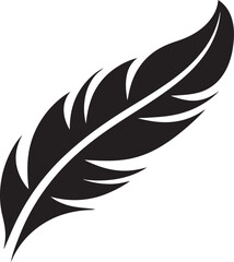 Feather Silhouette Icon Minimalistic Logo Graphics Minimalist Vector Emblem Feather Design Inspiration
