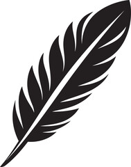 Minimalist Feather Icon Contemporary Logo Concept Vector Feather Symbol Stylish Logo Graphics