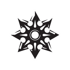Vibrant Shuriken Illustration Extravaganza - Unveiling the Intricacies of Shuriken Design and Craftsmanship with Shuriken Silhouette - Minimallest Vector
