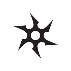 Enigmatic Shuriken Vector Ensemble - Conjuring Shadows that Echo the Legacy of Ancient Warriors with Shuriken Illustration - Minimallest
