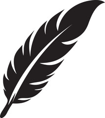 Fototapeta premium Elegant Feather Symbol Minimalistic Logo Design Minimalist Feather Emblem Contemporary Logo Concept