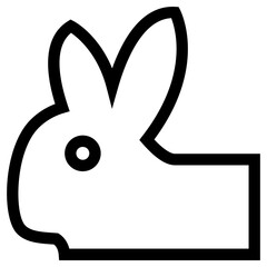 rabbit icon, simple vector design