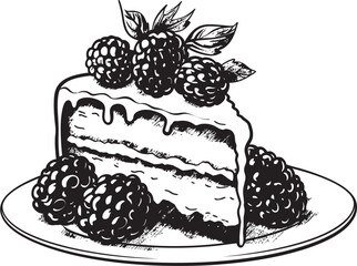 Wholesome Temptation Cake with Berries Vector Design Cherry Berry Euphoria Vector Icon of Scrumptious Cake