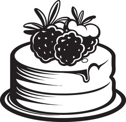 Berrylicious Delight Logo of Cake with Cherries Cherry Berry Fantasy Vector Icon of Delicious Cake