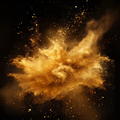 gold glitter powder explosion luxury wallpaper