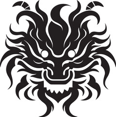 Majestic Serpent Dragon Design for Lunar New Year Dragons Splendor Chinese New Year Vector Logo Graphics