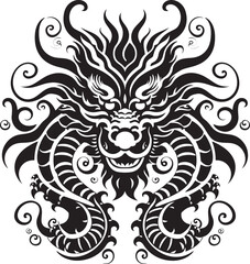 Dragons Blessing Chinese New Year Vector Graphics Imperial Splendor Dragon Vector Design for Chinese New Year Logo