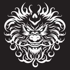 Imperial Lunar Blessings Chinese New Year Dragon Vector Graphics Lunar Serpent Splendor Vector Design for Chinese New Year