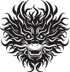 Obraz premium Imperial Lunar Elegance Chinese New Year Vector Logo Celestial Dragon Prosperity Vector Icon for Lunar New Year Celebration