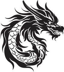 Imperial Serpent Chinese New Year Vector Logo Graphics Dragons Dance Vector Icon for Lunar New Year Celebration