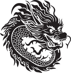 Dragon Dance Delight Chinese New Year Vector Graphics Cultural Splendor Dragon Design for Lunar New Year Icon