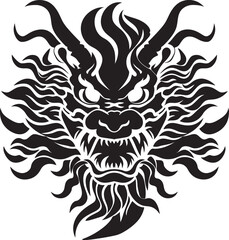 Dragons Splendor Chinese New Year Vector Graphics Cultural Heritage Dragon Design for Lunar New Year Celebration