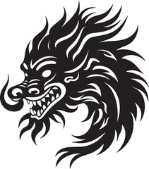 Dragons Prosperity Lunar New Year Vector Logo Imperial Elegance Vector Icon for Chinese New Year Dragon