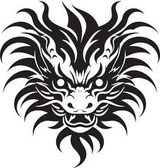 Serpentine Celebration Vector Icon for Chinese New Year Dragon Regal Splendor Dragon Graphics for Lunar New Year Celebration