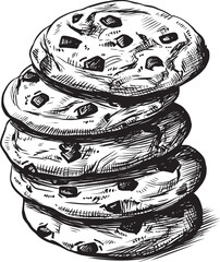 Sweet Indulgence Cookie Vector Logo for Dessert Lovers Crispy Crunch Vector Design of Delicious Cookies