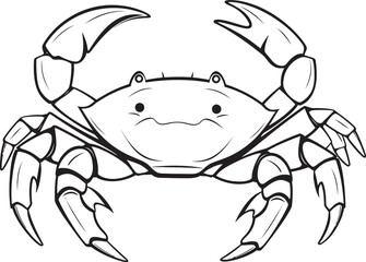 Seafaring Shellfish Thick Outline Crab Vector Icon Maritime Majesty Crab Outline Vector Graphics