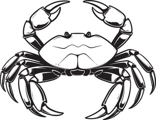 Shellfish Sovereignty Crab Vector Graphics with Bold Outline Harbor Herald Thick Outline Crab Logo Icon