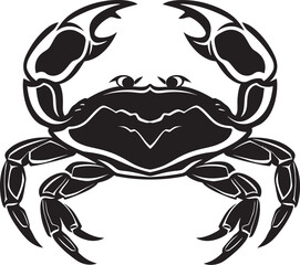 Coastal Commander Crab Outline Vector Design Harbor Herald Thick Line Crab Logo Icon