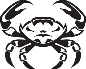 Maritime Majesty Thick Line Crab Vector Icon Oceanic Overlord Bold Crab Outline Graphics