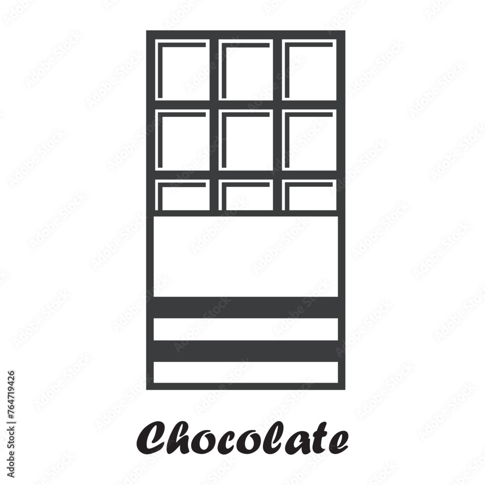 Poster chocolate icon in line style design. chocolate icon vector from holland collection. thin line chocol