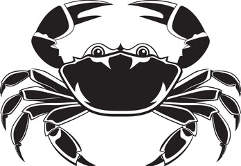 Harbor Herald Crab Outline Vector Logo Seafaring Sovereign Vector Crab Icon with Thick Lines