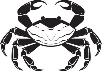 Seaside Sentinel Crab Vector Design with Thick Line Maritime Majesty Thick Outline Crab Logo Icon
