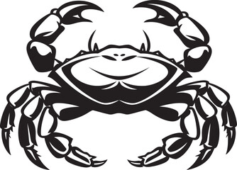 Seafaring Sovereign Vector Crab Icon with Thick Lines Coastal Commander Bold Crab Outline Graphics