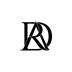 adr lettering initial monogram logo design