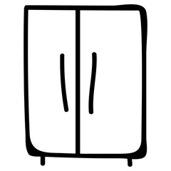 refrigerator icon, simple vector design