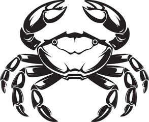 Maritime Majesty Bold Outline Crab Design Clawed Conquest Thick Outline Crab Logo