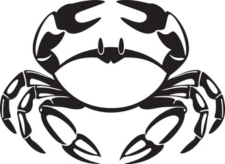 Coastal Crest Thick Line Crab Graphics Seafaring Sovereign Bold Outline Crab Logo