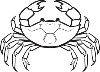 Nautical Nobility Thick Line Crab Graphics Shellfish Sovereignty Bold Outline Crab Icon