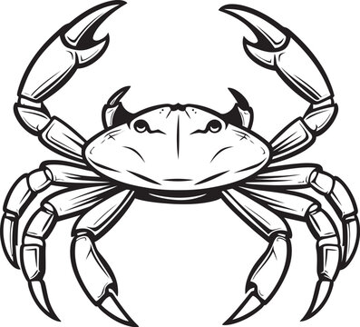 Shellfish Sovereignty Thick Line Crab Graphics Coastal Commander Bold Outline Crab Logo