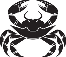 Oceanic Overlord Crab Vector Logo with Thick Lines Coastal Commander Thick Line Crab Icon