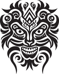 Tribal Treasures Dayak Pattern Vector Icon Embracing Indigenous Artistry Tribal Traditions Vector Graphics Reflecting Authentic Dayak Art