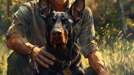 the deep connection between a Doberman Pinscher and its owner
