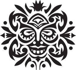 Ethnic Embellishments Dayak Pattern Vector Logo Depicting Cultural Riches Indigenous Impressions Vector Design Inspired by Dayak Cultural Legacy