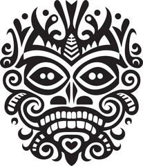 Borneo Beauty Vector Graphics Showcasing Vibrant Dayak Designs Jungle Jewels Dayak Pattern Vector Logo Celebrating Tribal Tradition