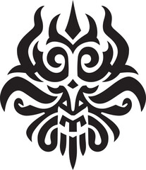 Cultural Canvas Vector Design Infused with Rich Dayak Symbolism Tribal Treasures Dayak Pattern Vector Icon for Ethnic Enrichment