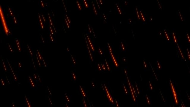 Left-to-Right Meteor Shower Animation (Alpha Channel)
