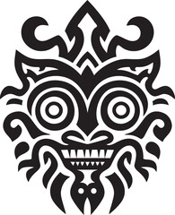 Tribal Tapestry Dayak Pattern Vector Icon Symbolizing Cultural Resilience Heritage Harmony Vector Logo Infused with the Beauty of Dayak Patterns