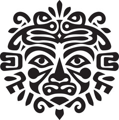 Indigenous Impressions Vector Logo Inspired by Vibrant Dayak Pattern Borneo Beauty Dayak Pattern Vector Graphics for Cultural Preservation