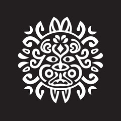 Indigenous Elegance Dayak Pattern Vector Logo with Intricate Details Tribal Treasures Vector Design Incorporating Dayak Pattern Elements