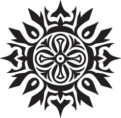 Cultural Canvas Dayak Pattern Vector Logo Showcasing Ethnic Heritage Indigenous Impressions Vector Graphics with Intricate Dayak Pattern Illustrations