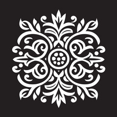 Indigenous Impressions Vector Design Infused with Authentic Dayak Pattern Borneo Beauty Dayak Pattern Vector Icon Symbolizing Tribal Culture