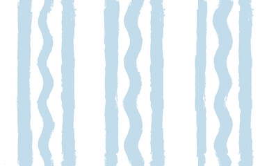 Seamless Wave Vector Pattern, watercolor water background. Wavy sea beach print, curly grunge paint lines.